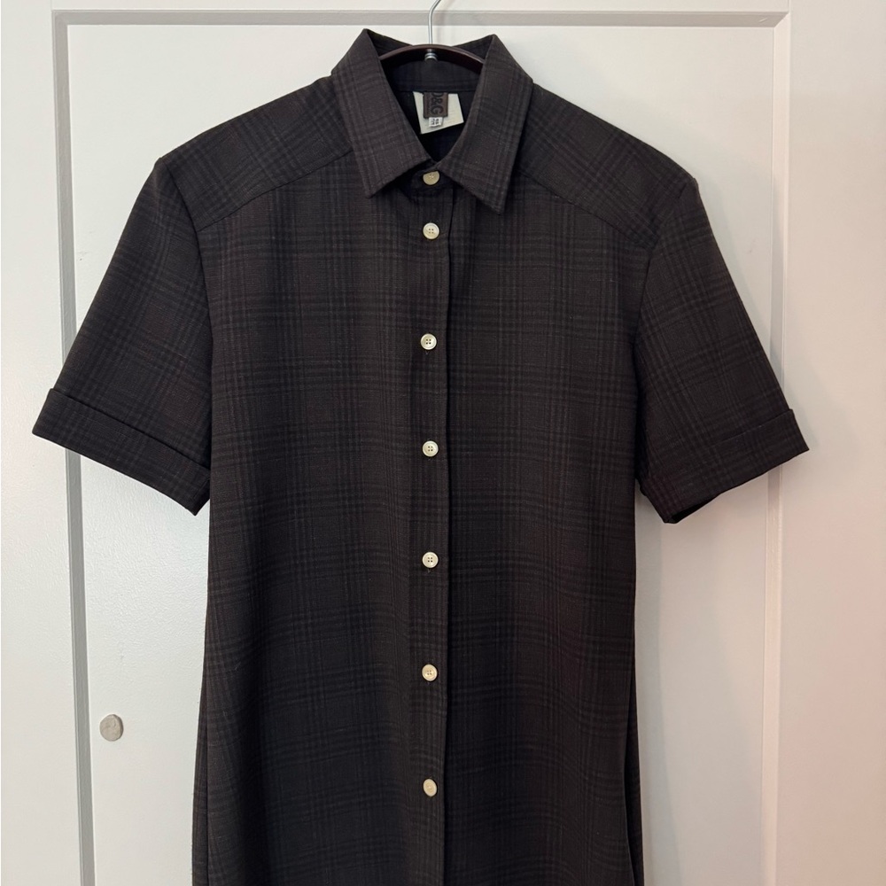 D&G Dark Plaid Short Sleeve Men's Shirt
